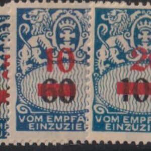 Danzig, Memel, and Plebescites - Danzig #J40-2 MintLH