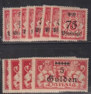 Danzig, Memel, and Plebescites - Danzig #Mi181-92 MintLH