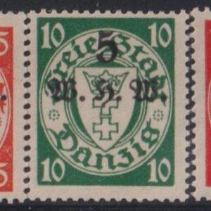 Danzig, Memel, and Plebescites - Danzig #B9-11 MintLH