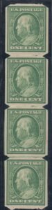 US 343E Vending Machine VF Mint Hinged Guide Line Strip of 4 cv $125