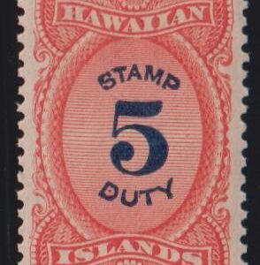 US Possessions - Hawaii #R15 MintNH XF