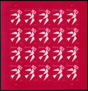 US 5826 Modern Imperf Love Sheet