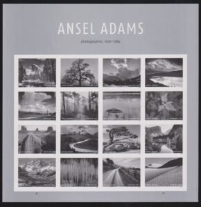 US 5854 Modern Imperf Ansel Adams Sheet