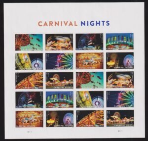 US 5855-64 Modern Imperf Carnival Nights Sheet