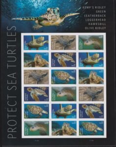 US 5865-70 Modern Imperf Protect Sea Turtles Sheet