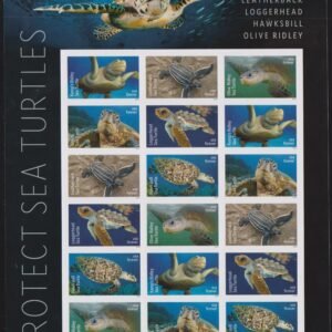 US 5865-70 Modern Imperf Protect Sea Turtles Sheet