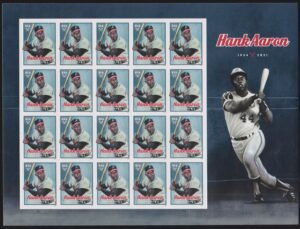 US 5908 Modern Imperf Hank Aaron Sheet