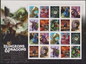 US 5909-18 Modern Imperf Dungeons and Dragons Sheet