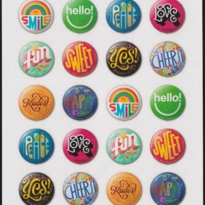 US 5919-28 Modern Imperf Pinback Buttons Sheet