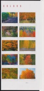 US 5529-38 Modern Imperf Autumn Colors Strip
