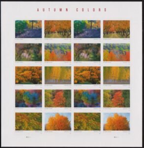 US 5529-38 Modern Imperf Autumn Colors Sheet