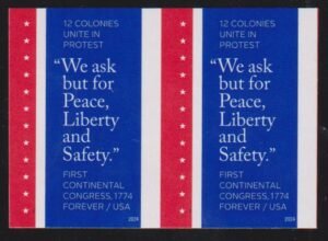 US 5939 Modern Imperf First Continental Congress Pair