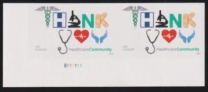 US 5947 Modern Imperf Thank You Healthcare Pair