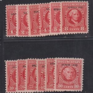 US Revenues #R361-72 MintLH/NH F - VF