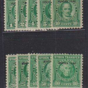 US Revenues #RD117-126 MintLH/NH F - VF