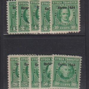 US Revenues #RD163-172 MintLH/NH F - VF