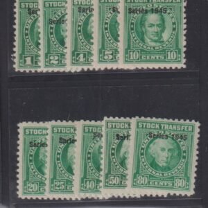 US Revenues #RD186-195 MintLH/NH F - VF