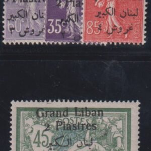 French Colonies and French Area - Lebanon #30//34 MintHinged/LH F - VF