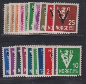 Countries - N- Z - Norway #220-39 MintHinged F - VF