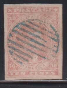 US Confederates #5 Used VF 4 Large Margins