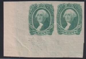 US Confederates #13 XF LH Wide Sheet Margin Pair