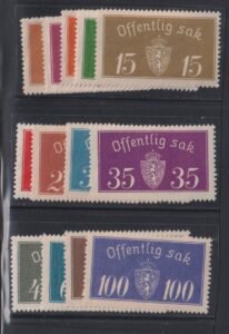Countries - N- Z - Norway #O9-21 Mint NH F - VF