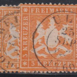 German Colonies - Wurttemberg #Mi17xb,c Used AVE - F