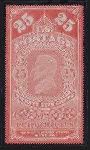 US Newspaper Stamps #PR3 MintLH F - VF