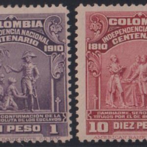 Countries A - M - Columbia #337-8 MintLH F - VF