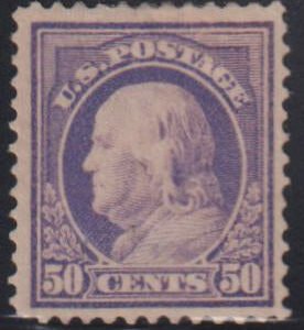 US Washington - Franklin #422 MintHinged F - VF