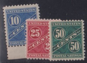 US Savings Stamps PS7-9 Mint NH F+