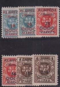 Danzig, Memel, and Plebescites - Memel #N12-17 Mint NH