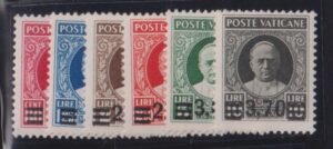 Vatican Sets and Singles #35-40 Mint NH