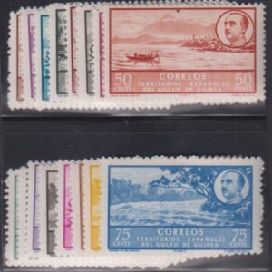 Spain - Guinea #305-318 MintLH F - VF