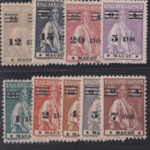 Countries A - M - Macau #259-67 MintHinged F - VF