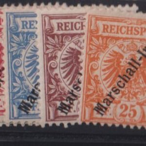 German Colonies - Marshall Islands #2-6 Hinged F - VF
