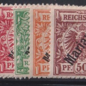 German Colonies - Mariana Islands #11-16 Hinged F - VF
