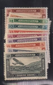 French Colonies and French Area - Syria #C57-66 MintHinged VF