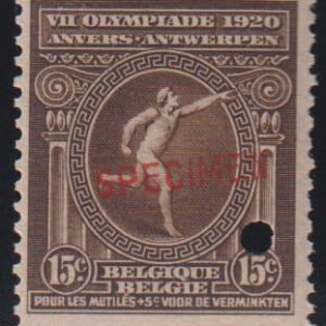Belgium and Area #B50 MintNH F - VF Olympics