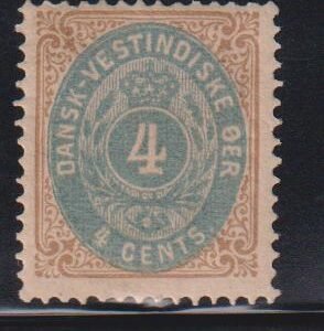 US Possessions - Danish West Indies #7 MintHinged F - VF