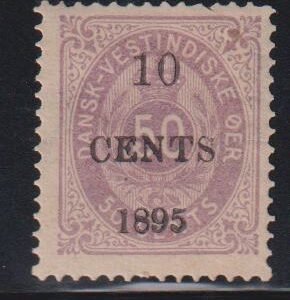 US Possessions - Danish West Indies #15 MintHinged F - VF