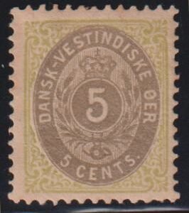 US Possessions - Danish West Indies #19 MintHinged F - VF