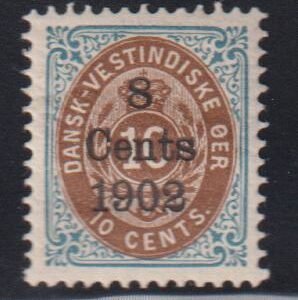 US Possessions - Danish West Indies #28 Hinged VF - XF