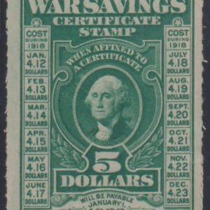 US Savings Stamps #WS3 MintLH VF