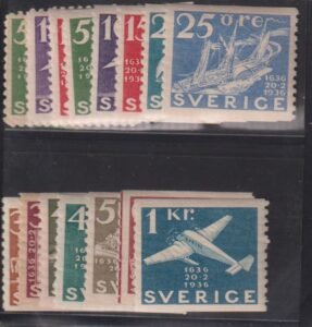 Sweden #248-62 MintLH F - VF