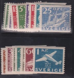Sweden #248-62 MintHinged F - VF