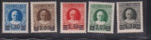 Vatican Sets and Singles #36b-40b LH