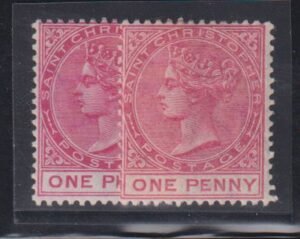 British Area N- Z - St Christopher #9-10 MintHinged F