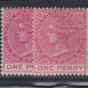 British Area N- Z - St Christopher #9-10 MintHinged F