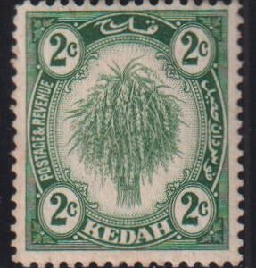 British Area A- M - Malaya Kedah #25a MintLH F - VF